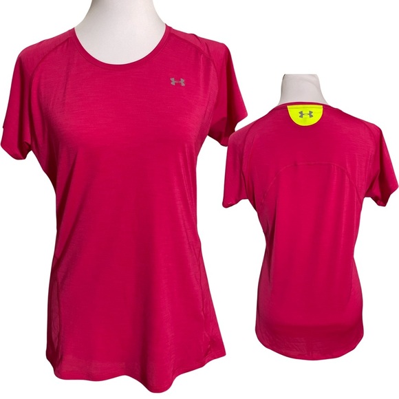 UNDER ARMOUR HOT PINK HEATGEAR SHIRT - Picture 1 of 4